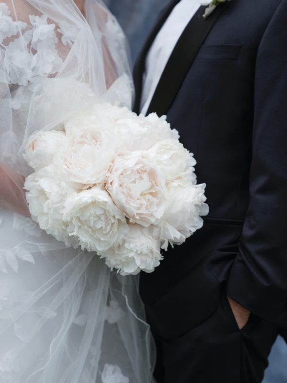 bridal bouquet of white flowers