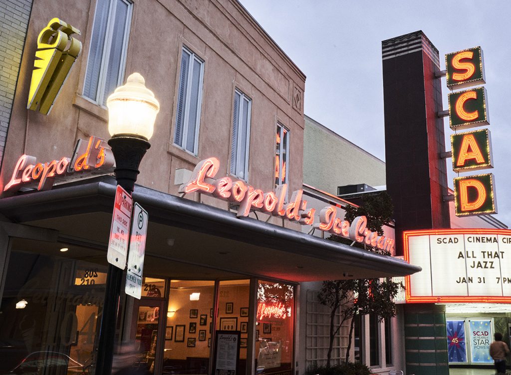 Leopold's Ice Cream neon sign