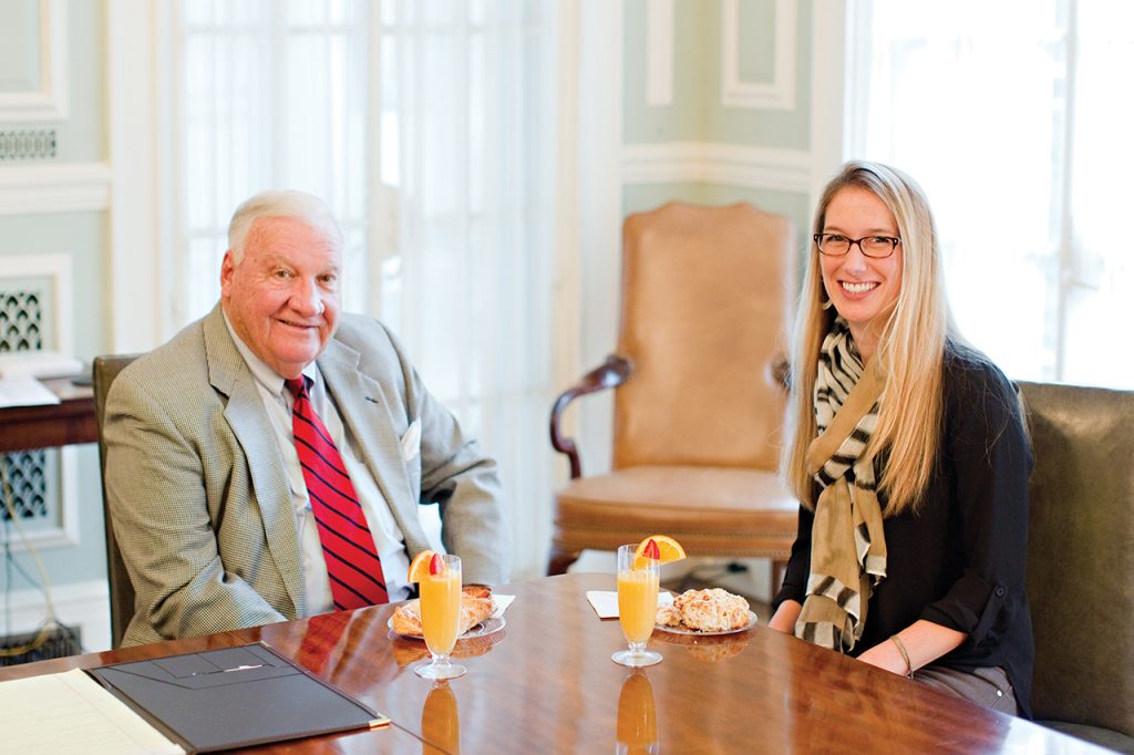 Sonny Seiler with reporter Andrea Goto