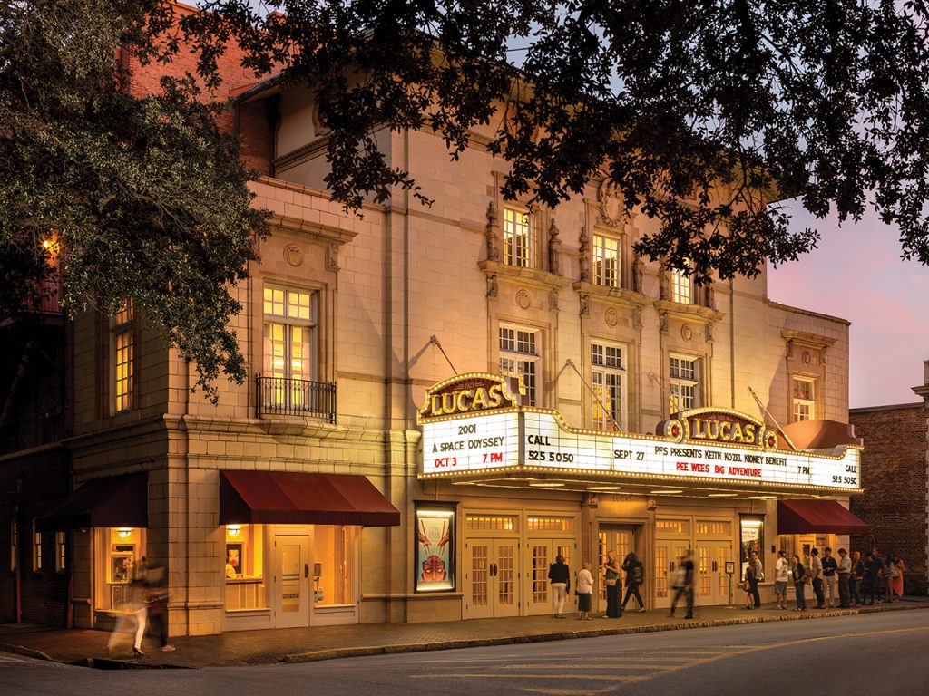 Front of the Lucas Theatre for the Arts in Savannah, Georgia