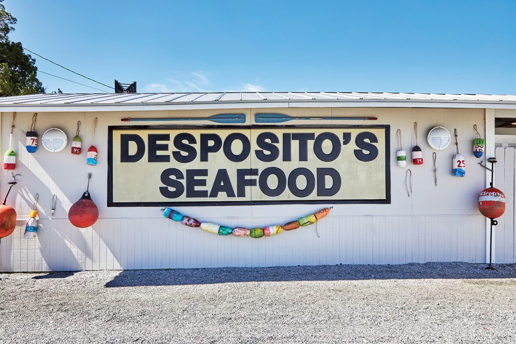 The outside of Desposito's Seafood Restaurant