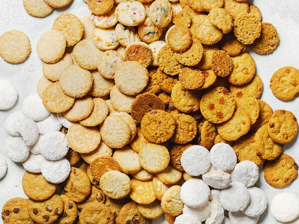 A pile of cookies