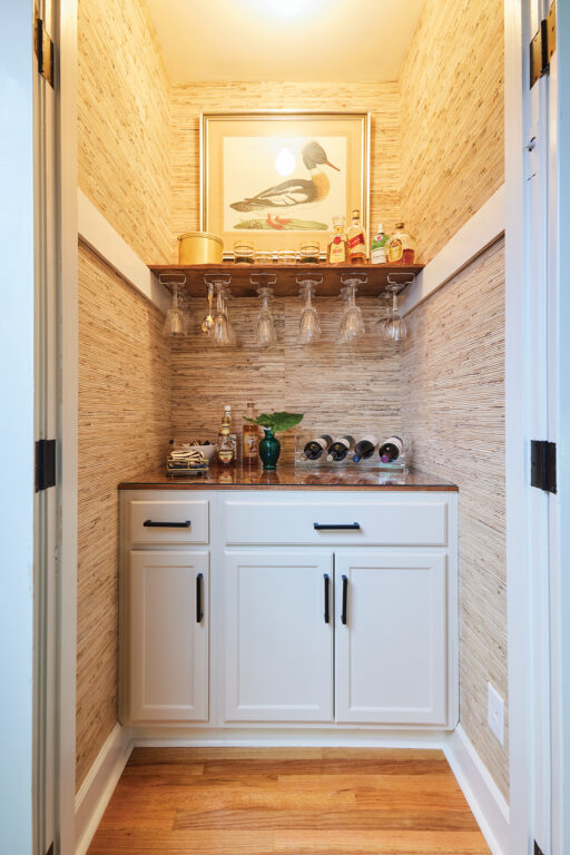 A win nook at the end of a hallway