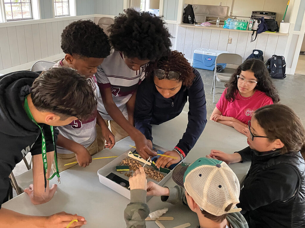Students conducting a science experiment