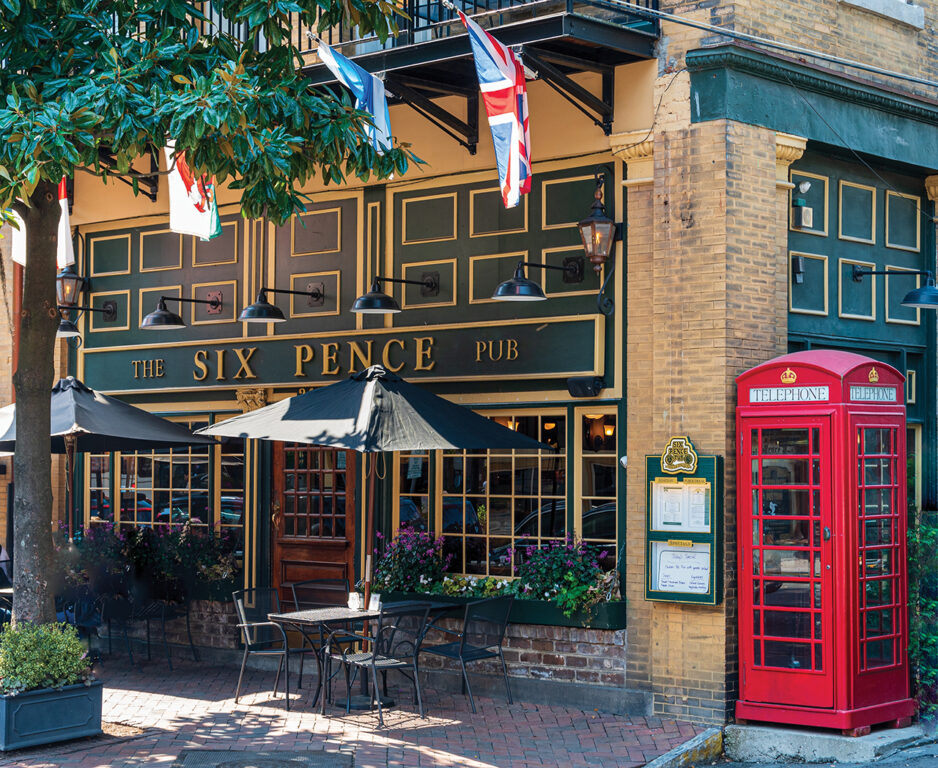 Front of The Six Pence Pub