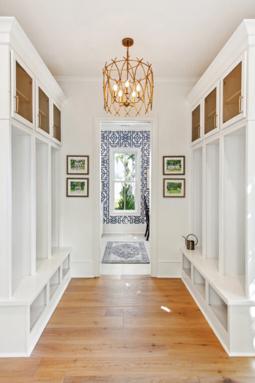Hallway with floor-to-ceiling storage