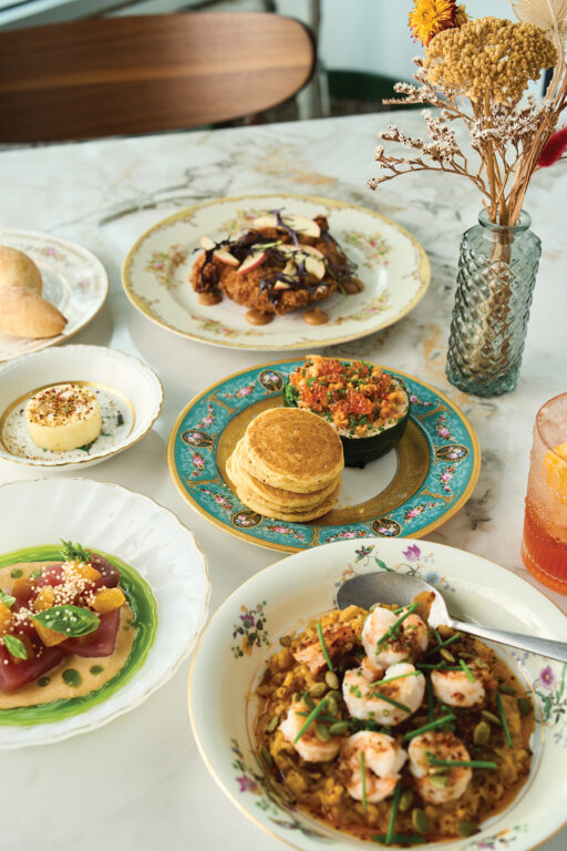 Table full of food