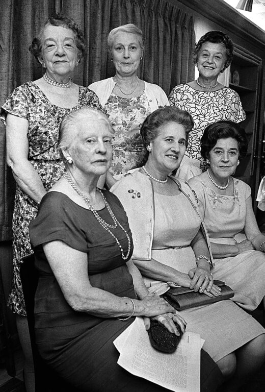 Six of the seven founders of the Historic Savannah Foundation