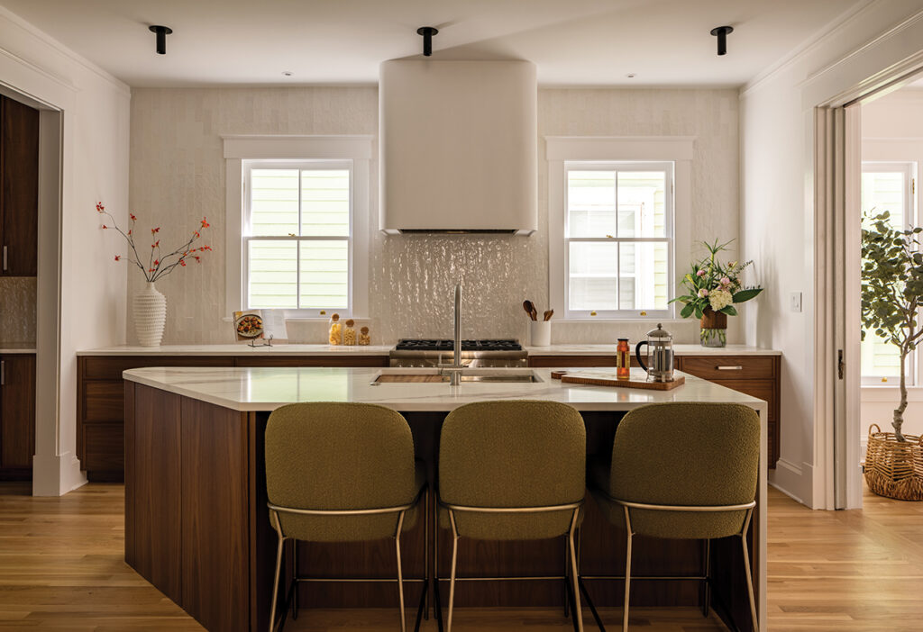 A sleek modern kitchen