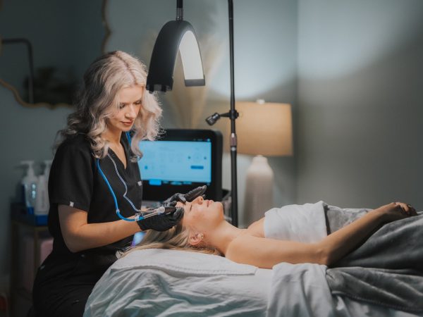Woman getting a Hydrafacial