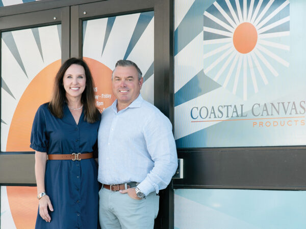Ellen and Andrew Barber at Coastal Canvas Products