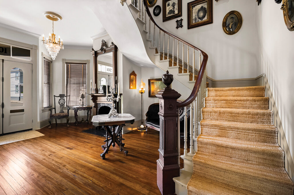 the foyer of a Victorian home
