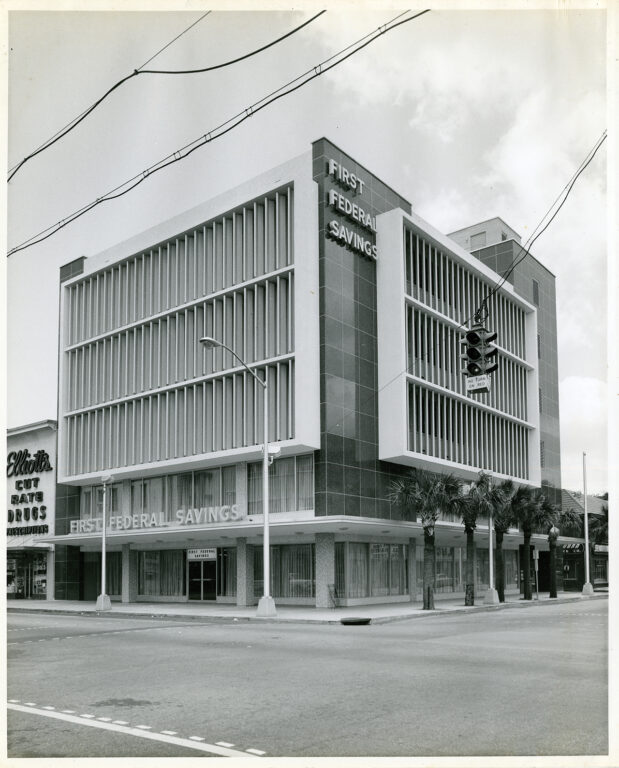 midcentury modern bank building