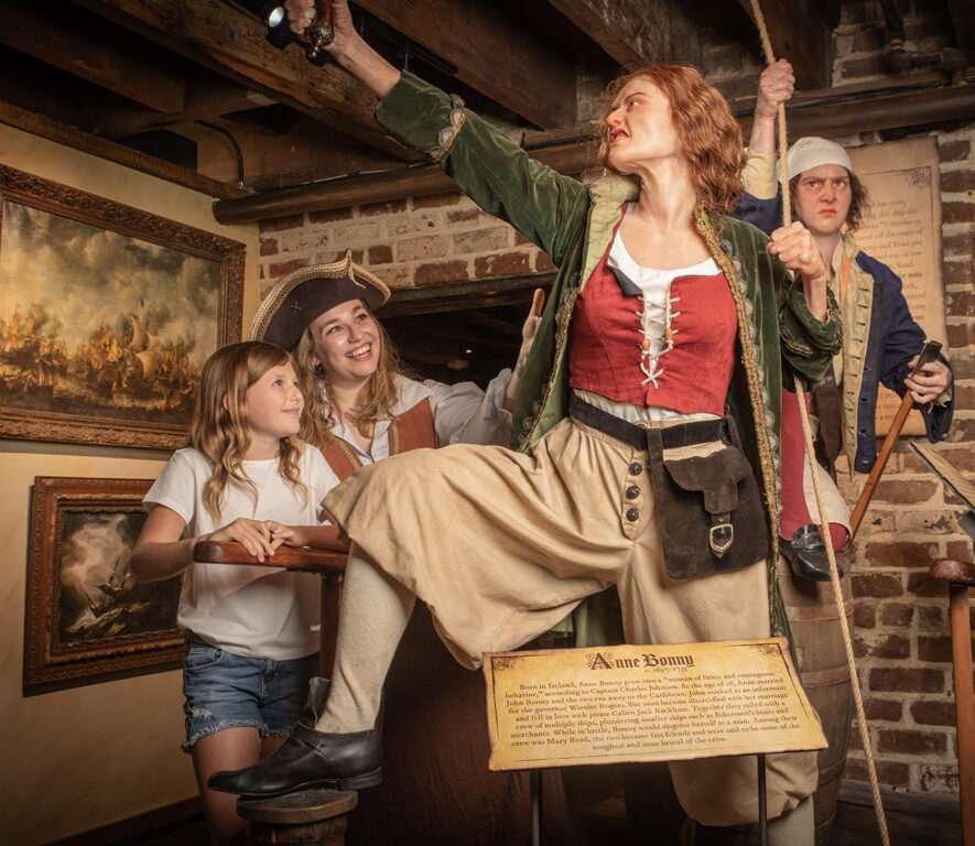 wax statues of pirates