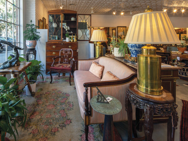 Interior of North of Forsyth Antiques and Design